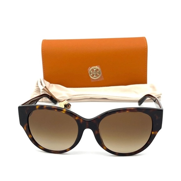TORY BURCH TY7182U 172813 Tortoise / Brown Gradient 54mm Sunglasses - Picture 2 of 4